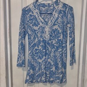 Lilly Pulitzer XXS 3/4 sleeve Cotton Top - LP Shirt